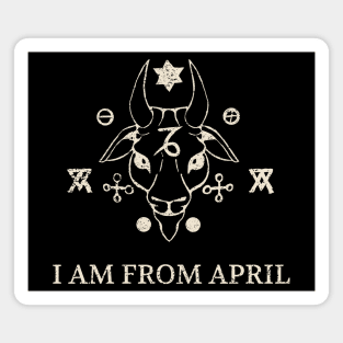 Born in April – Aries Zodiac Design Magnet